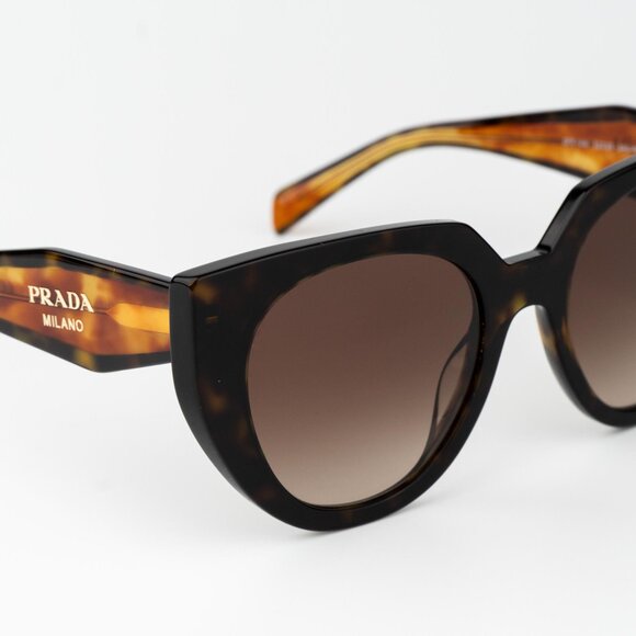 Prada Women Sunglasses Havana Brown Gradient Cat Eye PR14WS 2AU6S1 BRAND NEW - Picture 6 of 11